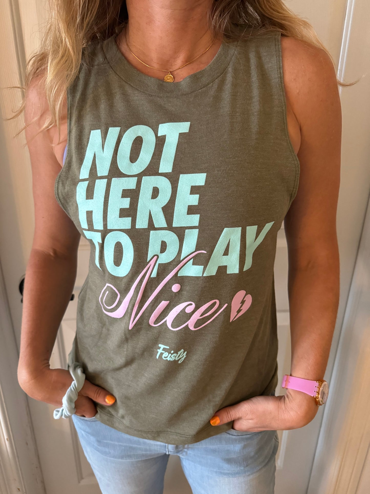 Not Here to Play Nice Women's Tank Top